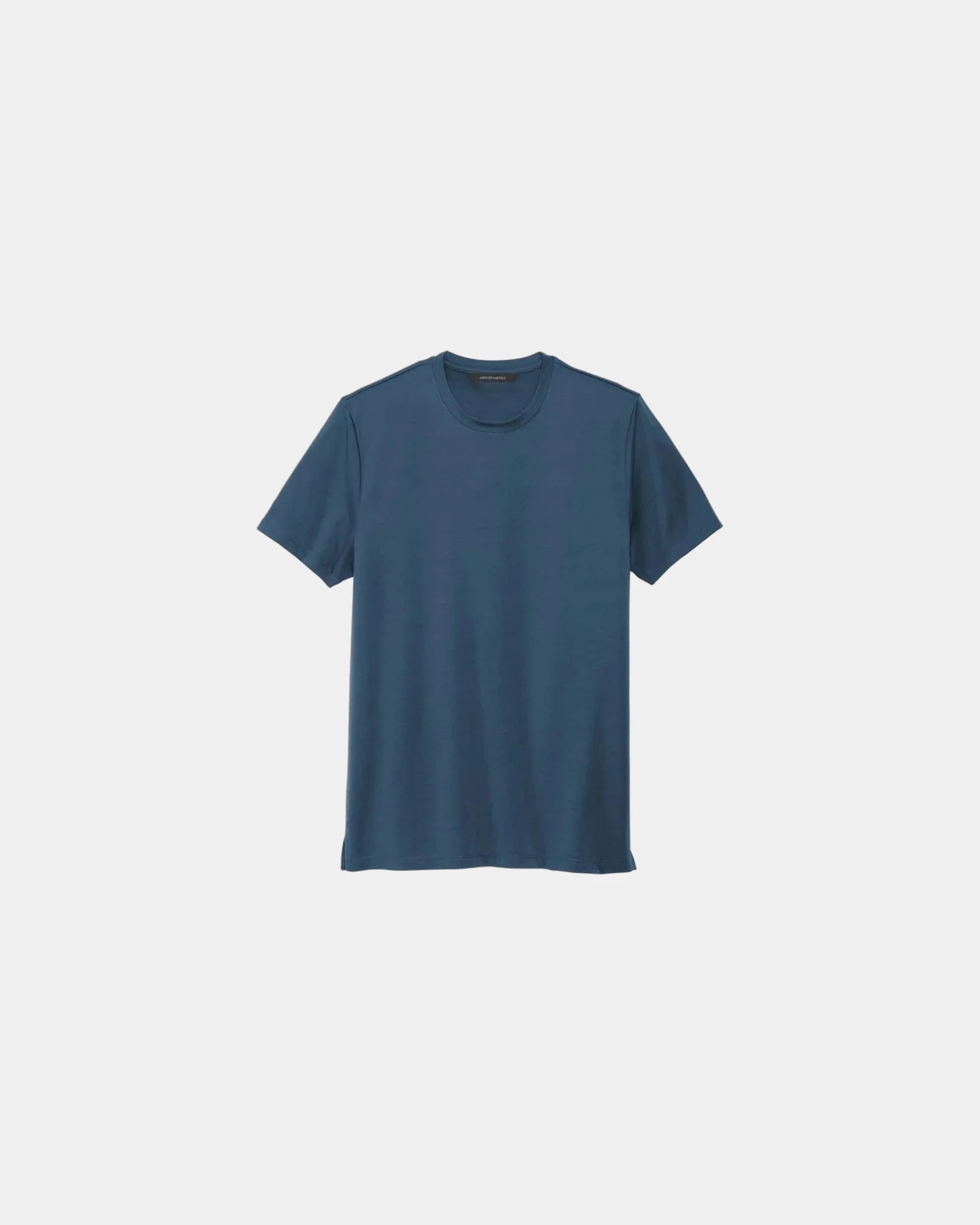 Custom stretch jersey t-shirt Mercer+Mettle crew - Insblue